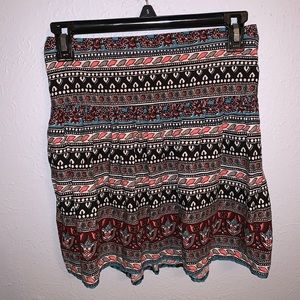 tribal print skirt